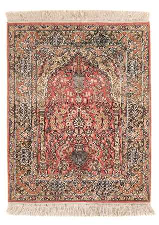 Tapis en soie - Soie chinoise - 86 x 64 cm - rouge