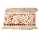 Alfombra oriental - Hereke cuadrado  - 17 x 25 cm - beige