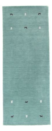 Tapis de couloir Tapis Gabbeh - Softy - 200 x 75 cm - bleu clair