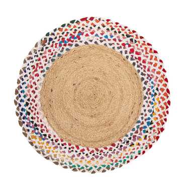 Tappeto Sisal rotondo  - 60 x 60 cm - multicolore