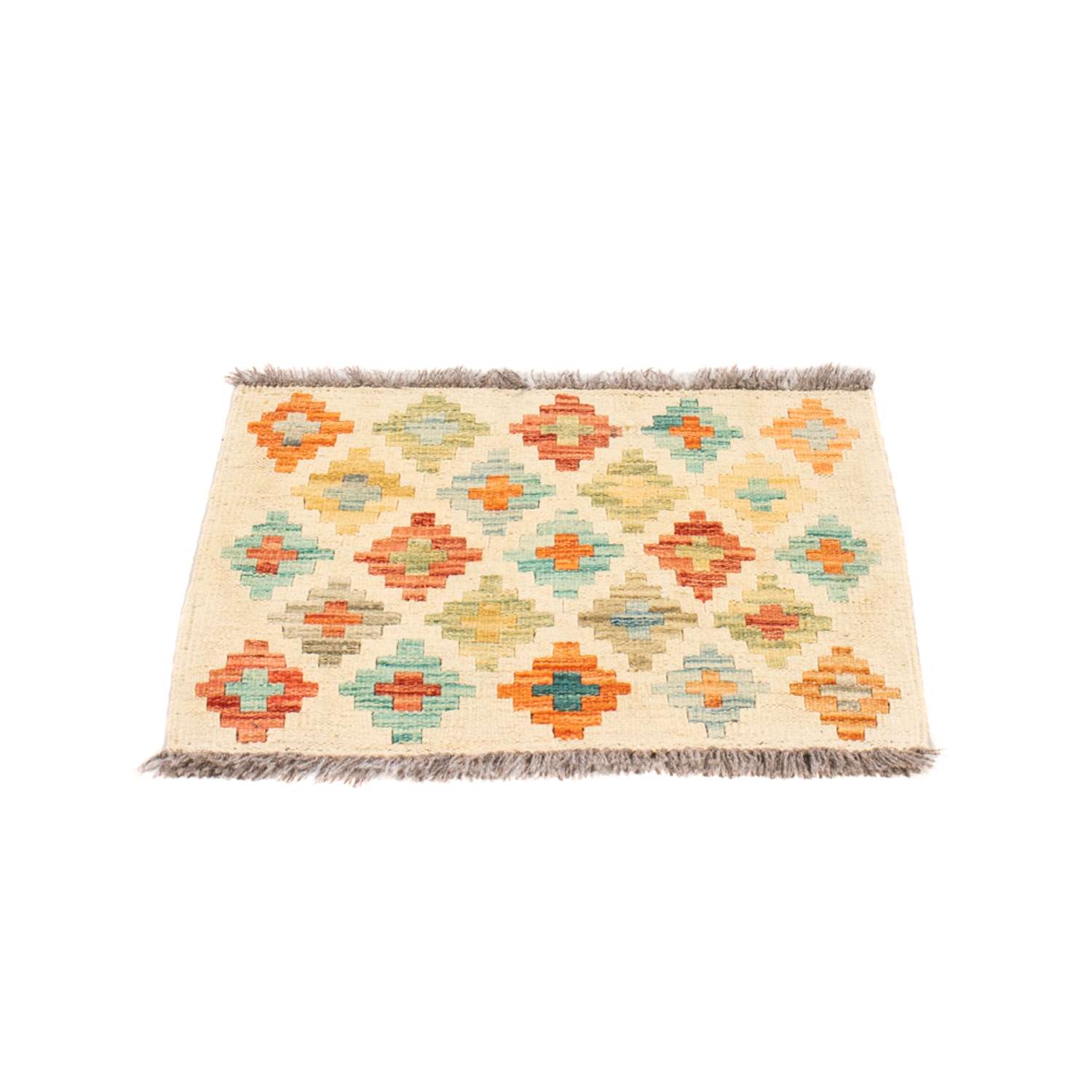 Kelim Rug - Splash square  - 52 x 50 cm - multicolored