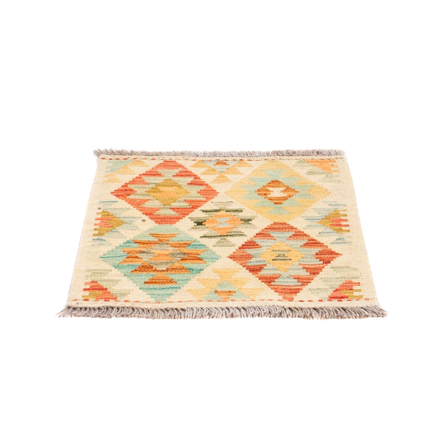 Kelim Rug - Splash square  - 52 x 50 cm - multicolored