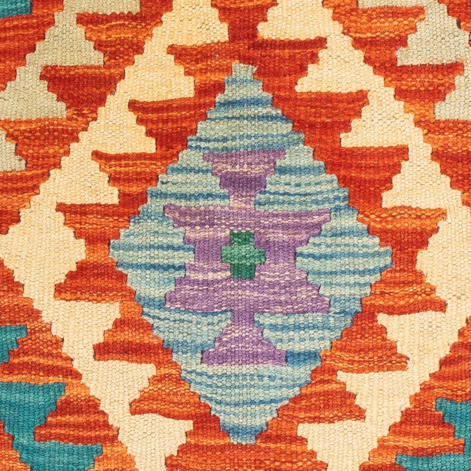 Kelim Carpet - Splash kvadrat  - 52 x 50 cm - flerfärgad