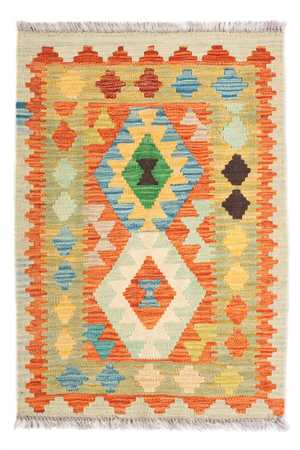 Tapis Kelim - Splash - 89 x 63 cm - multicolore