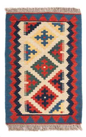 Tapete Kelim - Oriental - 60 x 40 cm - multicolorido