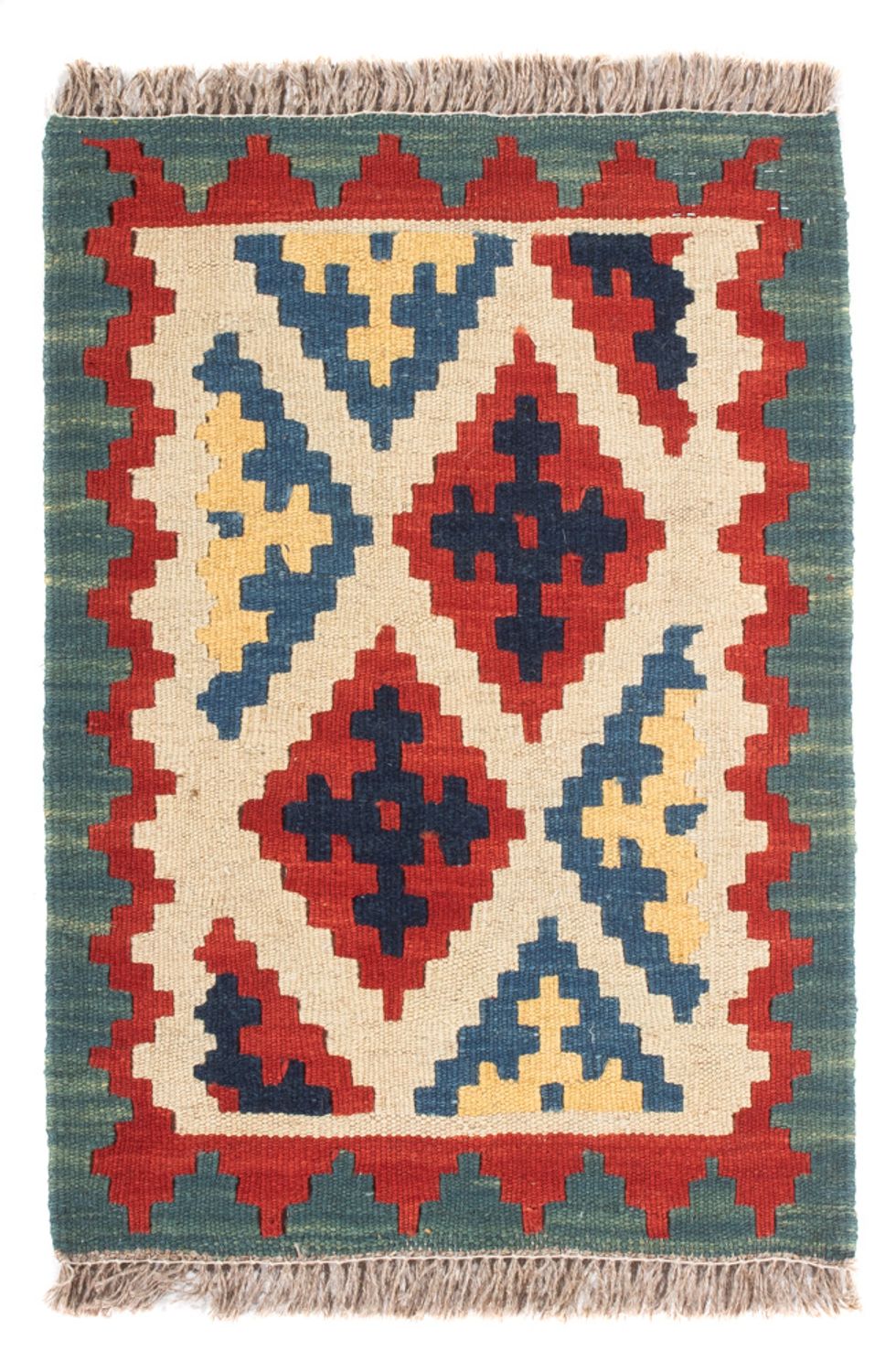 Kelim Carpet - orientalisk matta - 60 x 40 cm - flerfärgad