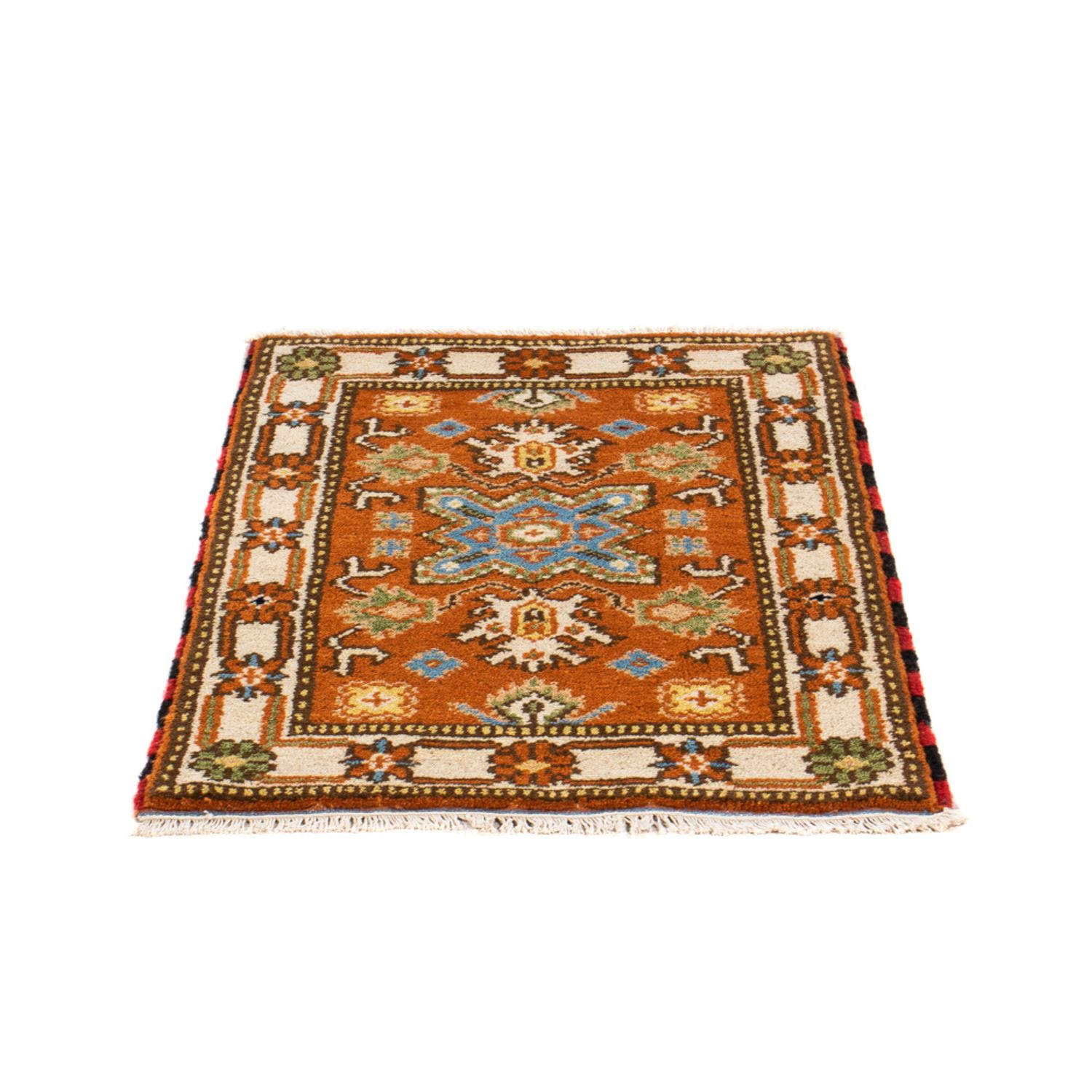 Alfombra oriental - 92 x 62 cm - naranja