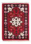 Alfombra oriental - 90 x 60 cm - rojo