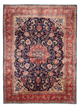 Tapis persan - Classique - 382 x 273 cm - bleu foncé