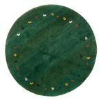 Tapis Gabbeh - Indus ronde  - 194 x 194 cm - vert