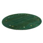 Tapis Gabbeh - Indus ronde  - 194 x 194 cm - vert