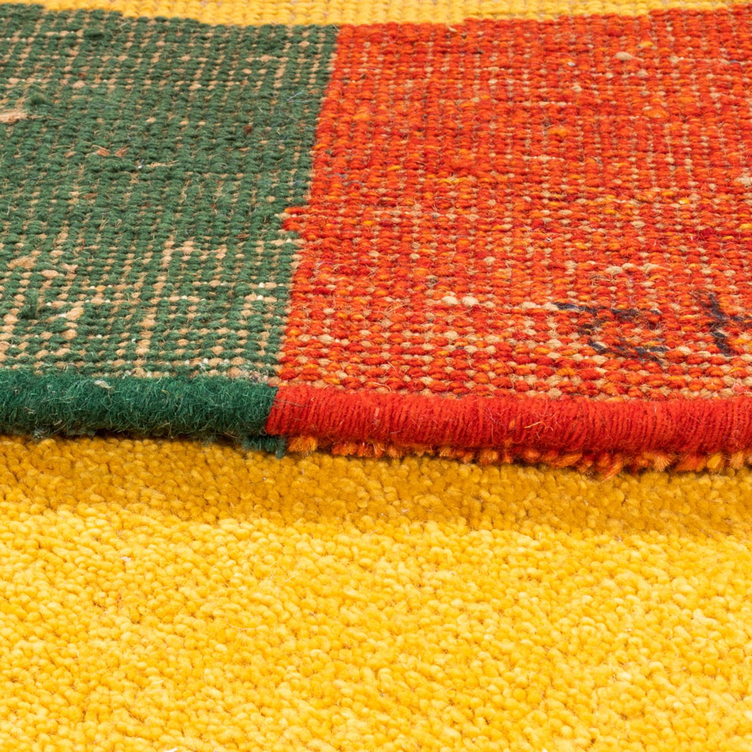 Alfombra Gabbeh - Indus redondo  - 198 x 198 cm - oro