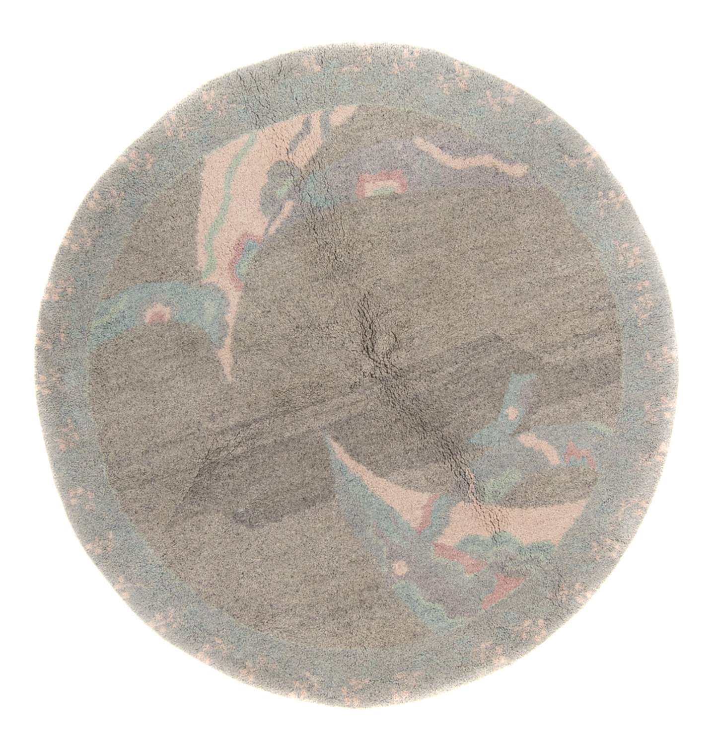 Nepal tapijt rond  - 200 x 200 cm - grijs