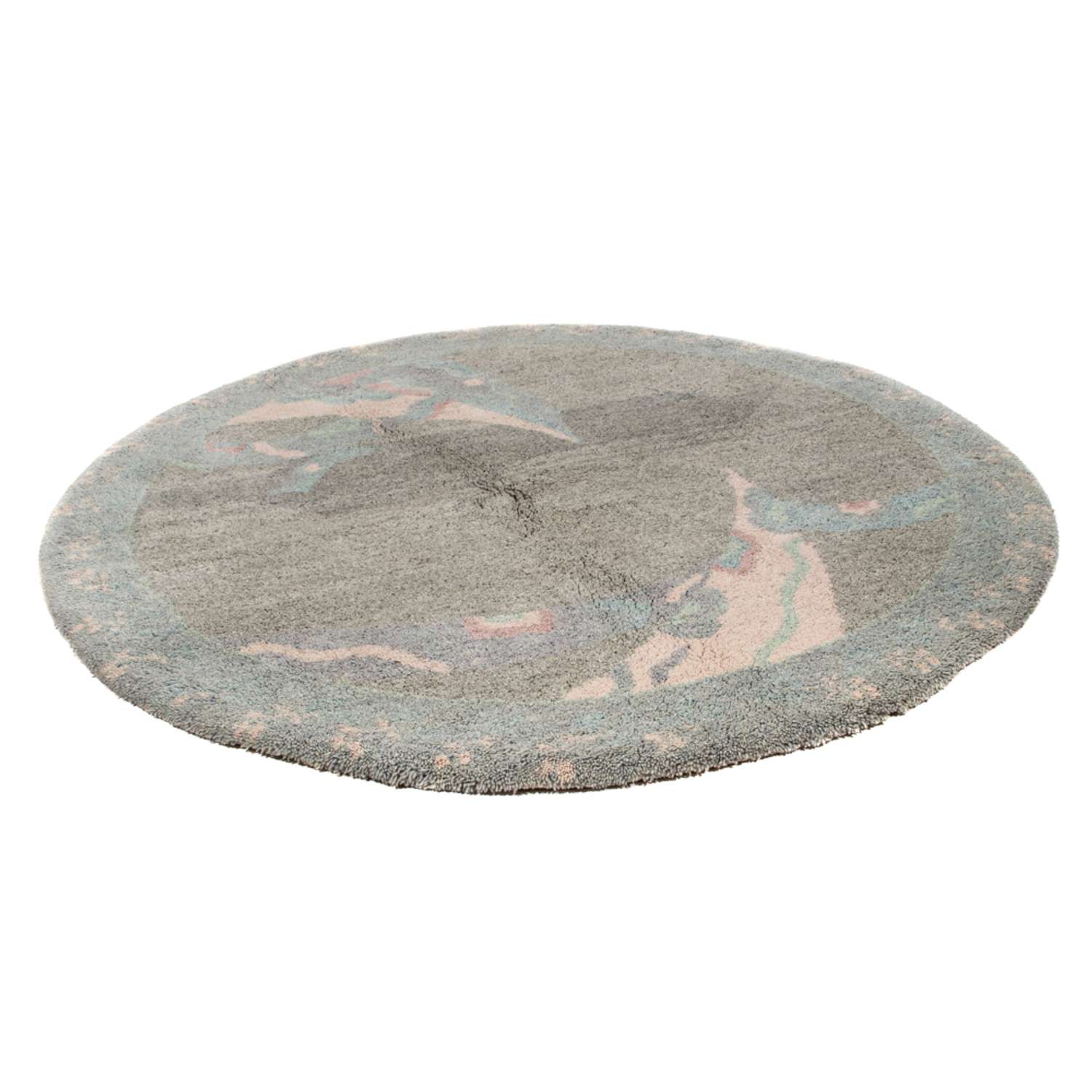 Nepal tapijt rond  - 200 x 200 cm - grijs