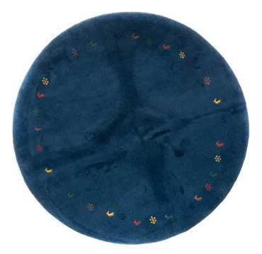 Gabbeh tapijt - Indus rond  - 196 x 196 cm - blauw