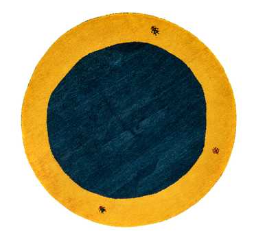 Gabbeh Rug - Indus round  - 193 x 193 cm - blue