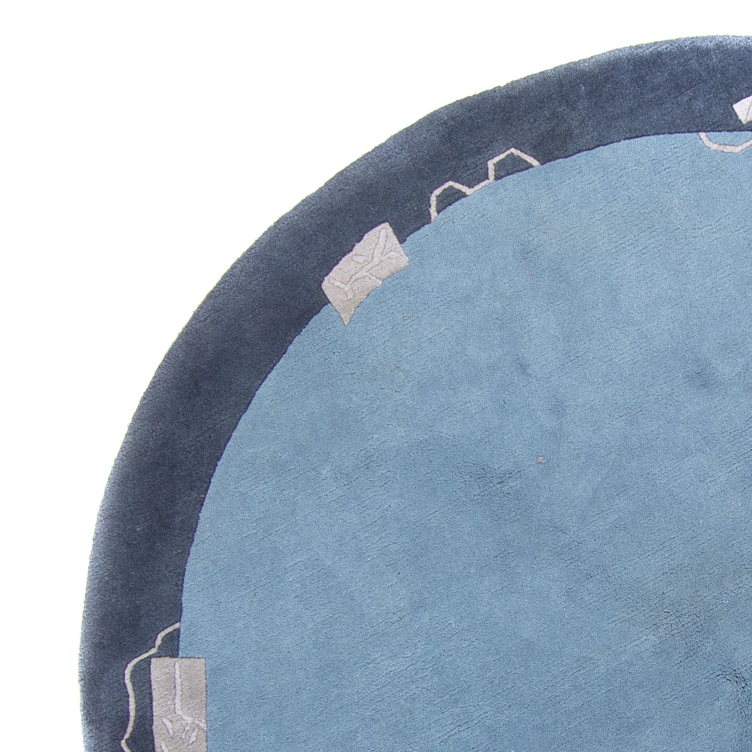 Nepal tapijt rond  - 210 x 210 cm - blauw