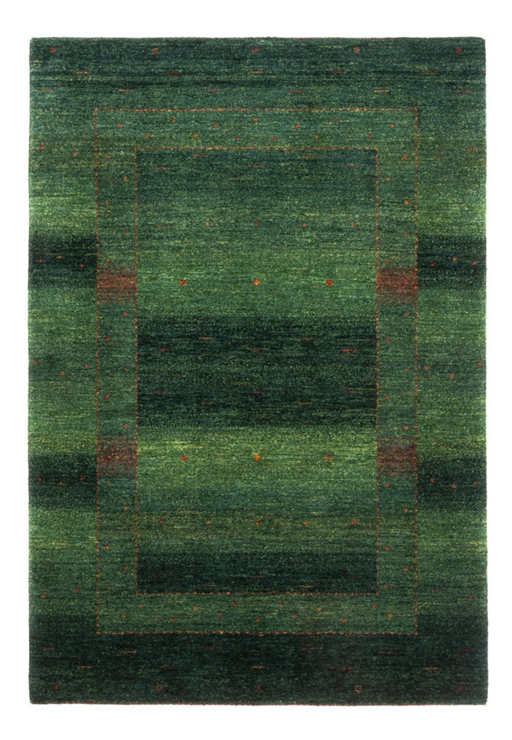 Tapete Gabbeh - Loribaft Persa - 164 x 110 cm - verde