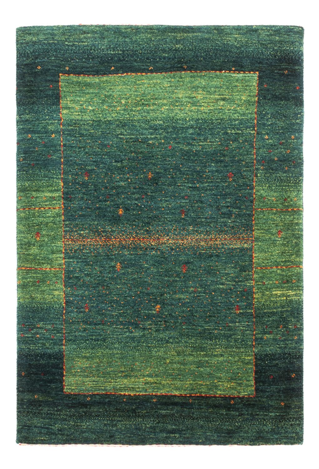 Tapete Gabbeh - Loribaft Persa - 126 x 88 cm - verde