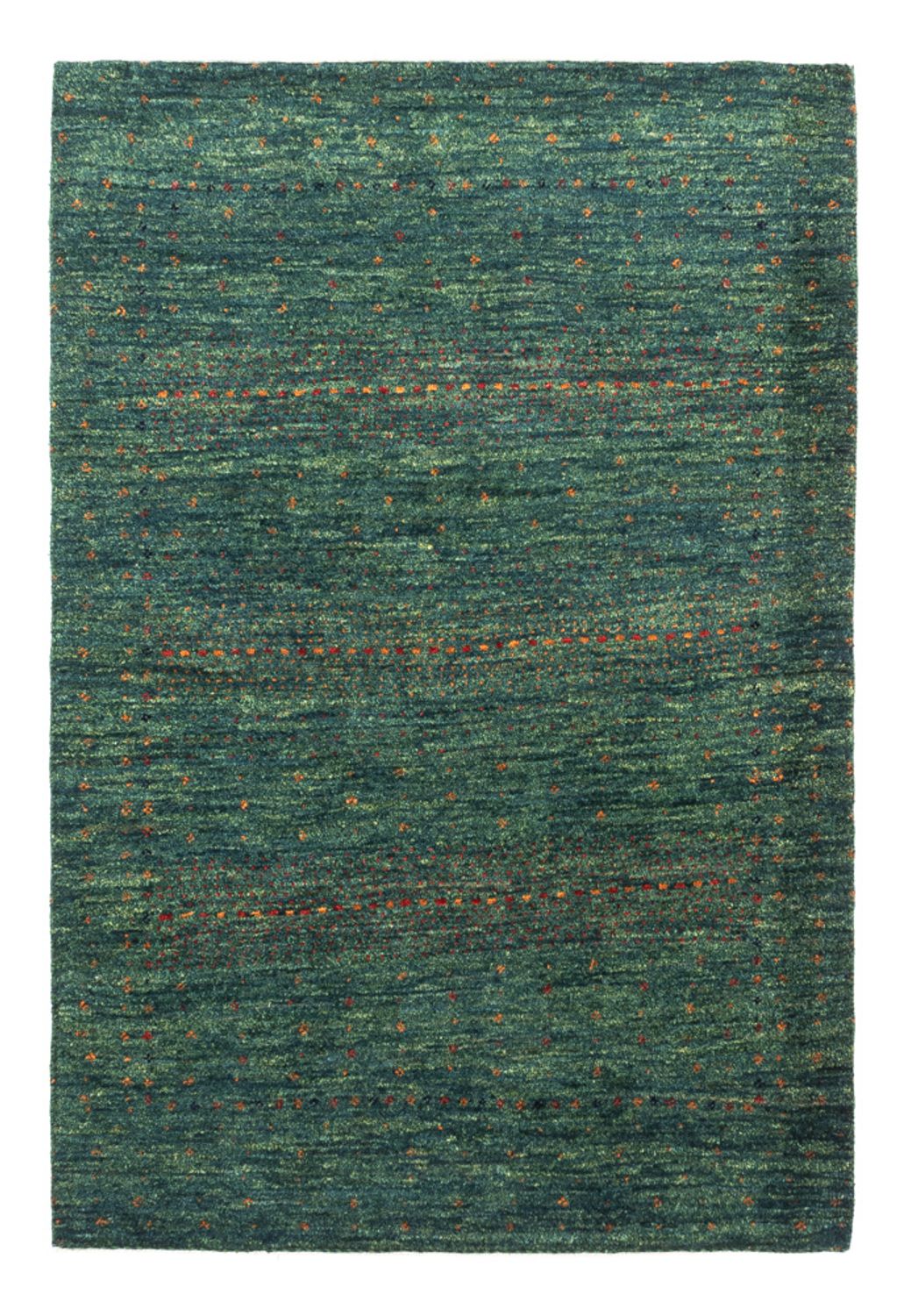 Gabbeh Teppich - Loribaft Perser - 124 x 87 cm - grün