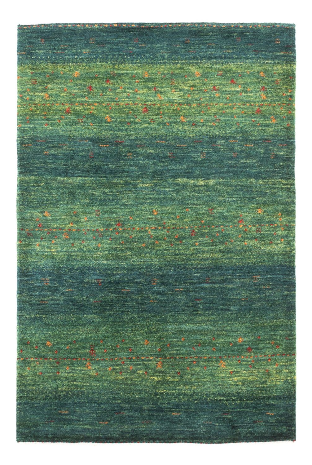 Gabbeh teppe - Loribaft persisk teppe - 126 x 84 cm - grønn