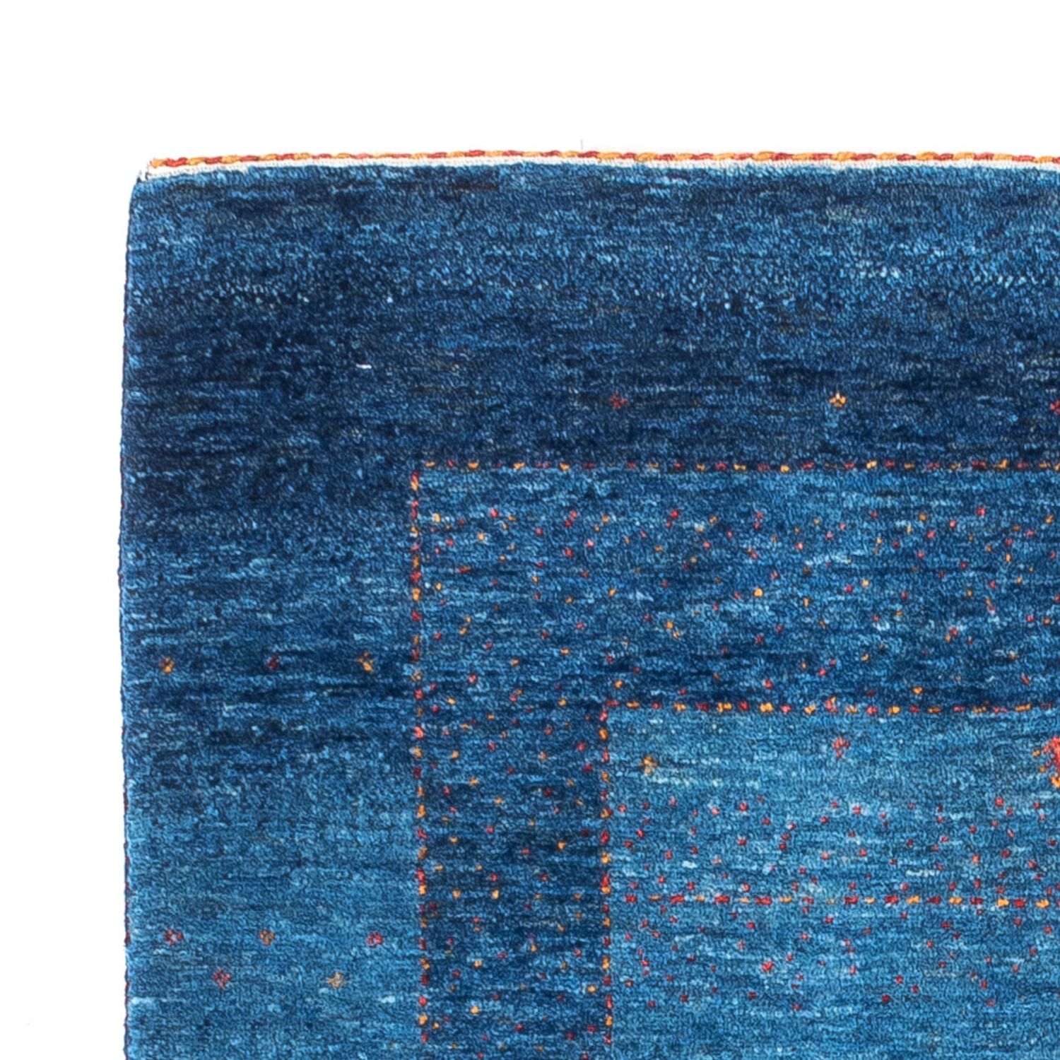 Alfombra Gabbeh - Loribaft Persa - 134 x 88 cm - azul