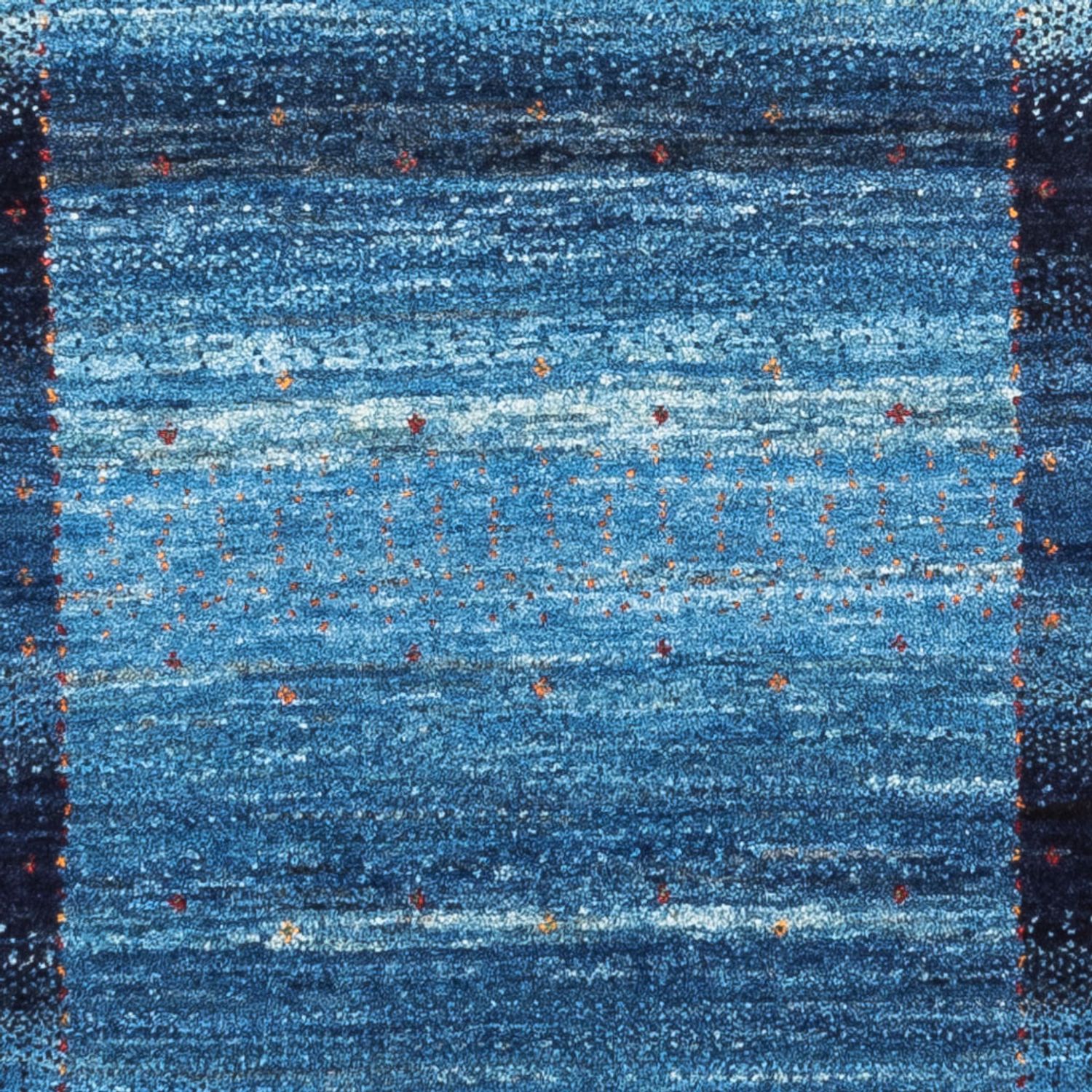 Gabbeh Teppich - Loribaft Perser - 129 x 84 cm - blau