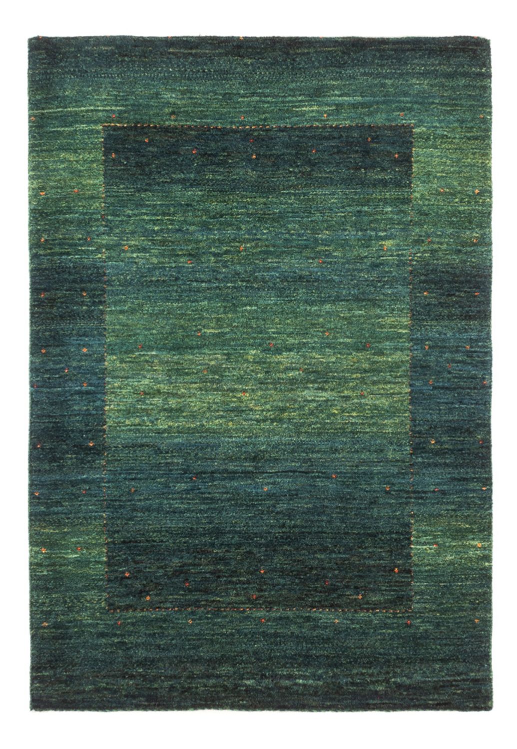 Gabbeh Teppich - Loribaft Perser - 124 x 85 cm - grün