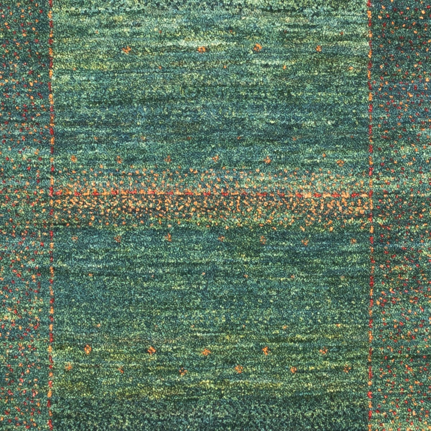 Gabbeh Teppich - Loribaft Perser - 111 x 83 cm - grün