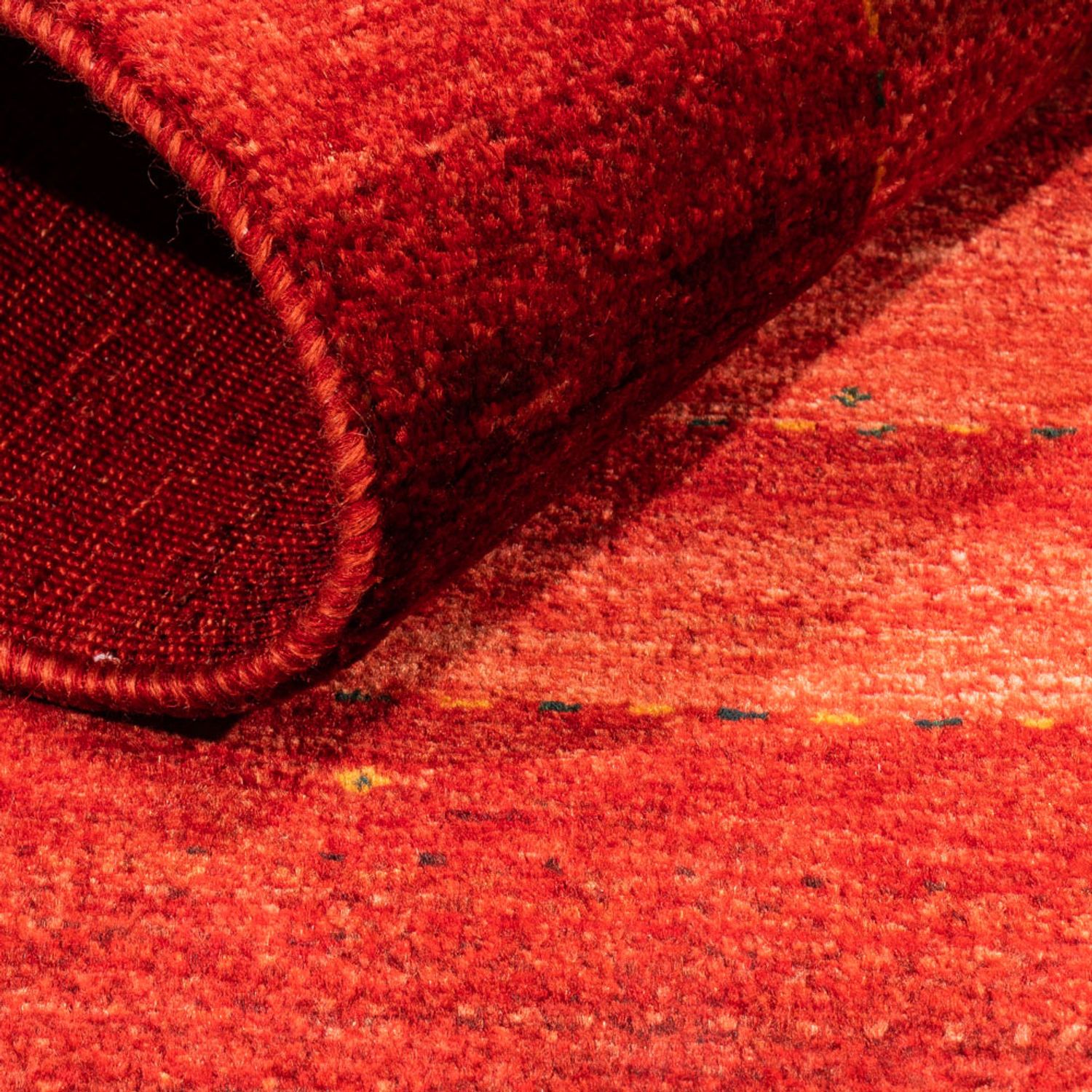 Gabbeh Teppich - Loribaft Perser - 122 x 80 cm - rot