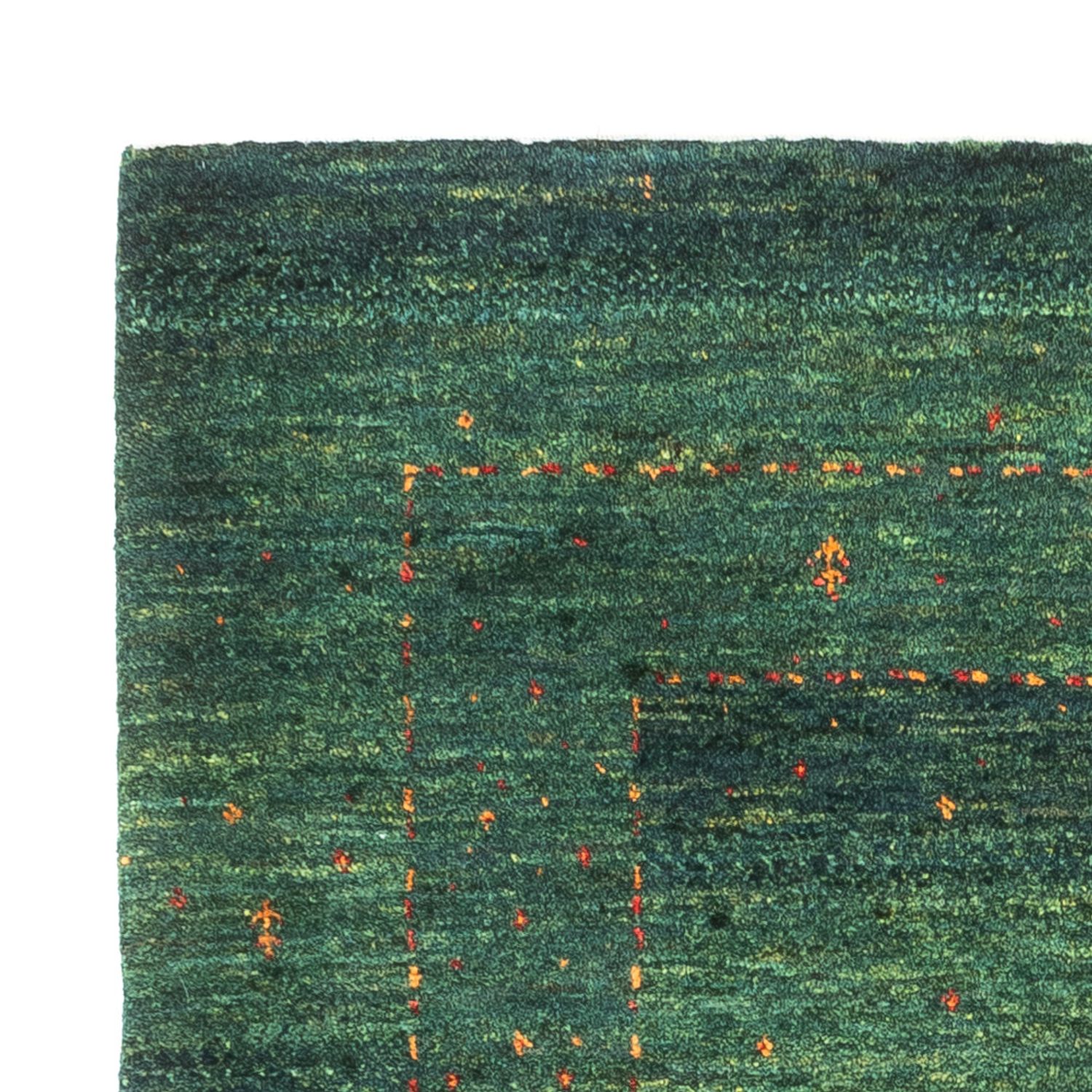 Tapete Gabbeh - Loribaft Persa - 119 x 86 cm - verde