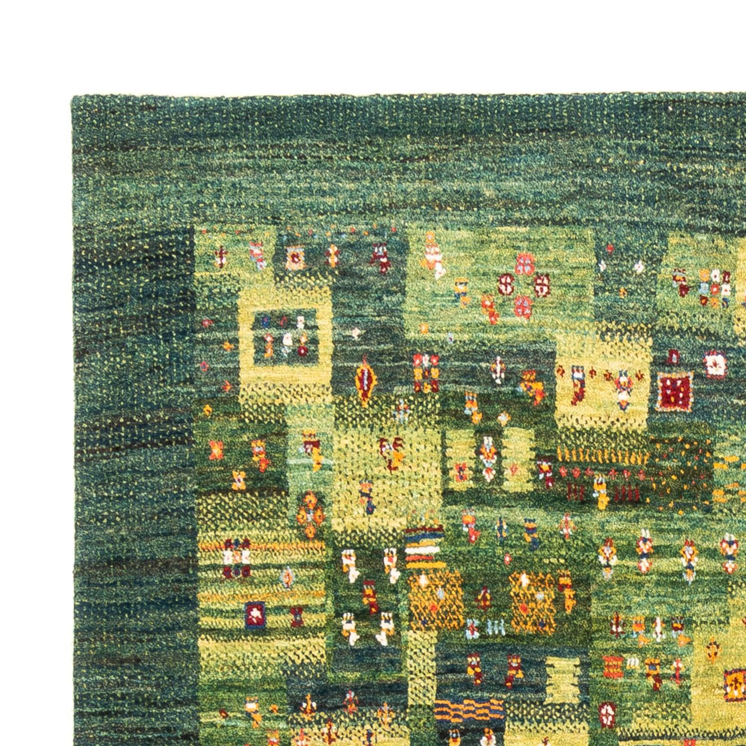 Tapete Gabbeh - Loribaft Persa - Real - 251 x 167 cm - verde