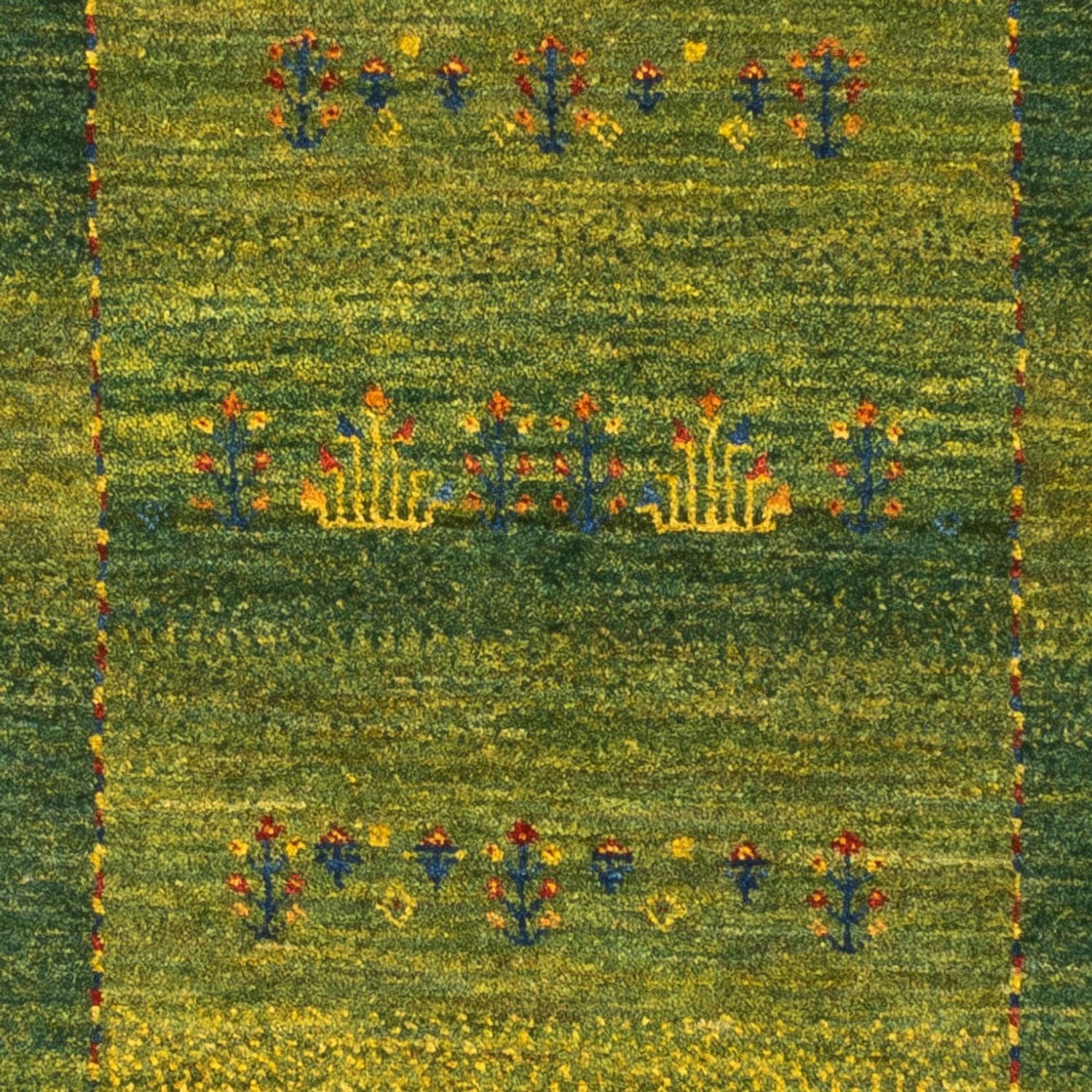 Gabbeh teppe - Loribaft persisk teppe - 128 x 76 cm - grønn