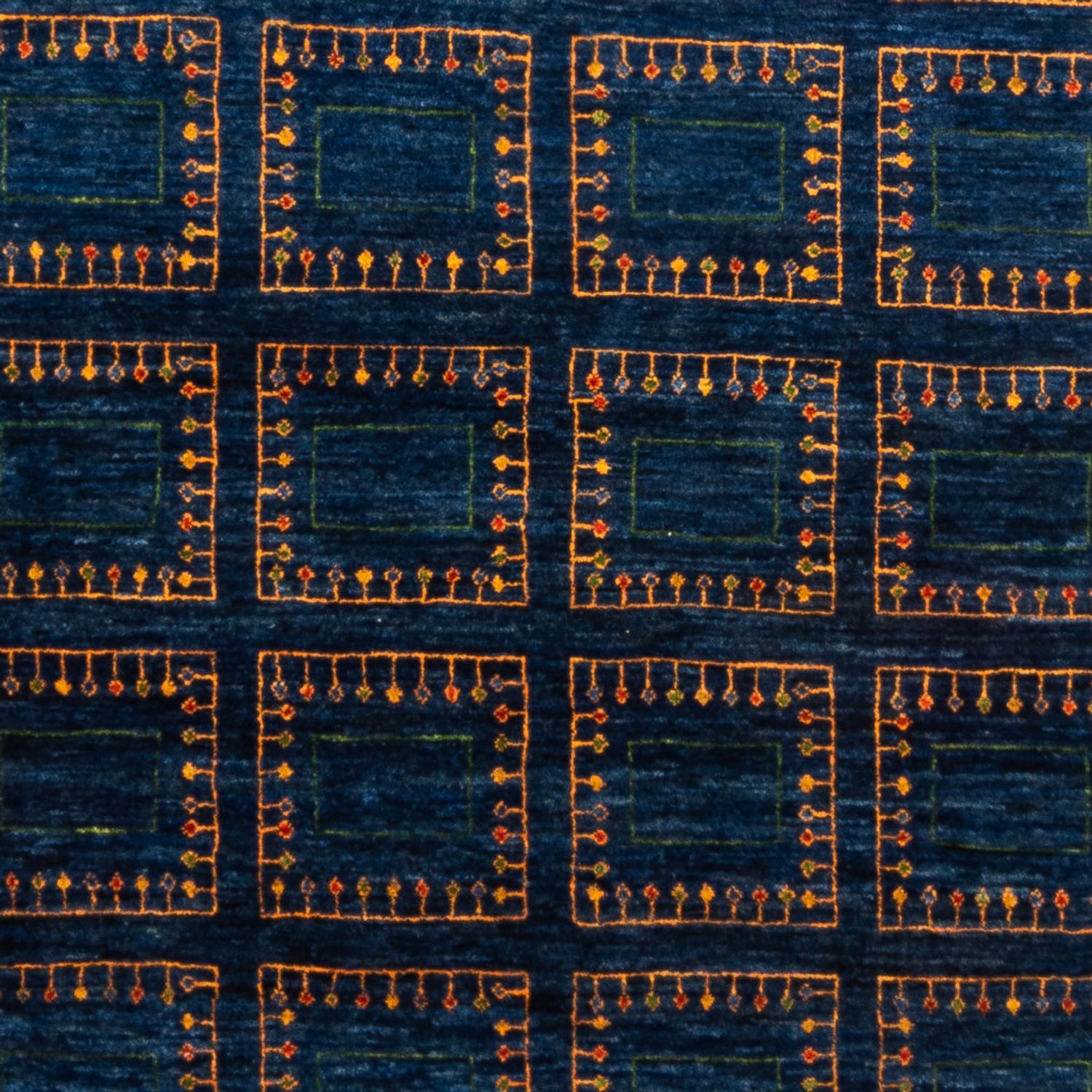 Gabbeh Tapijt - Loribaft Perzisch - 253 x 180 cm - blauw