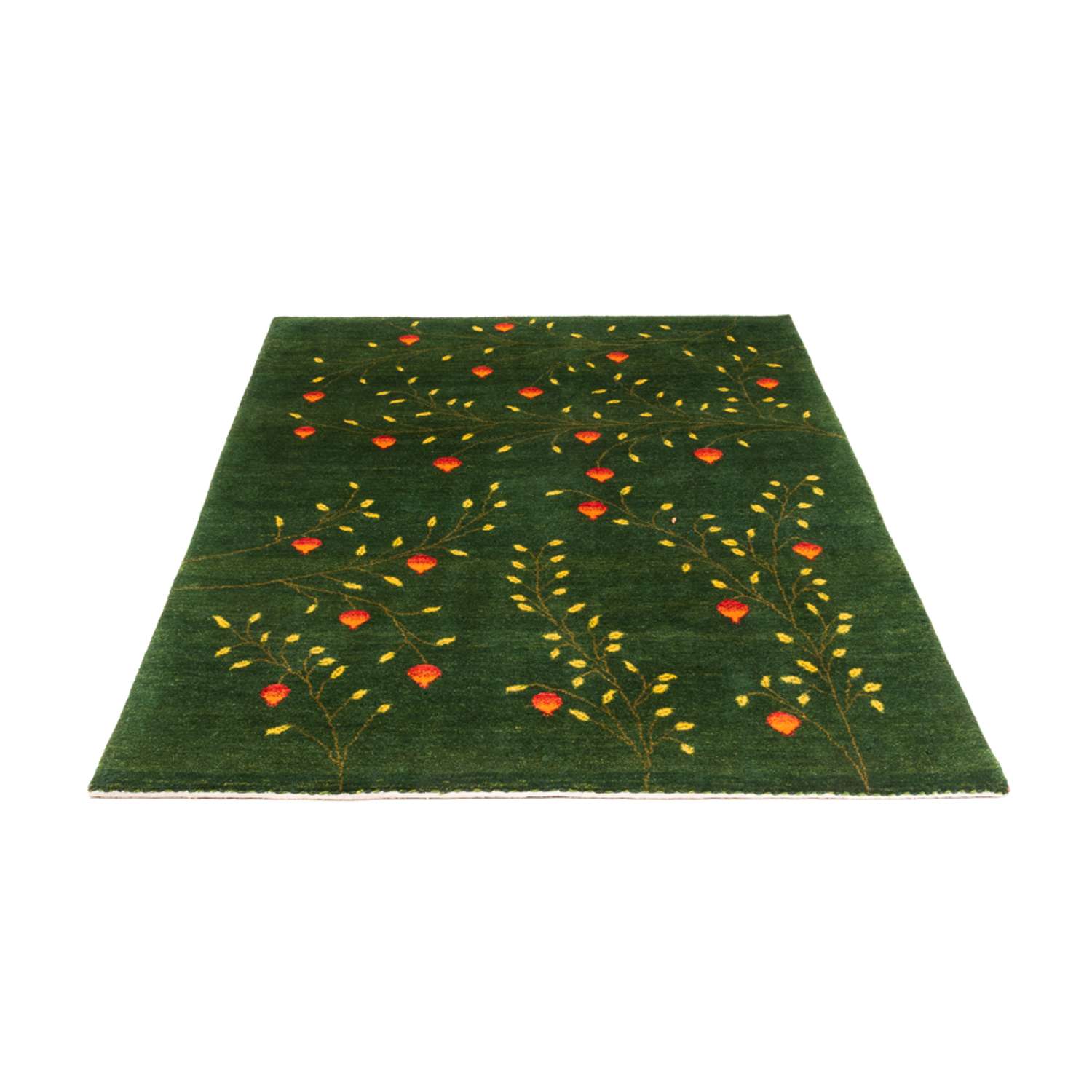 Tapis Gabbeh - Loribaft Persan - 191 x 126 cm - vert