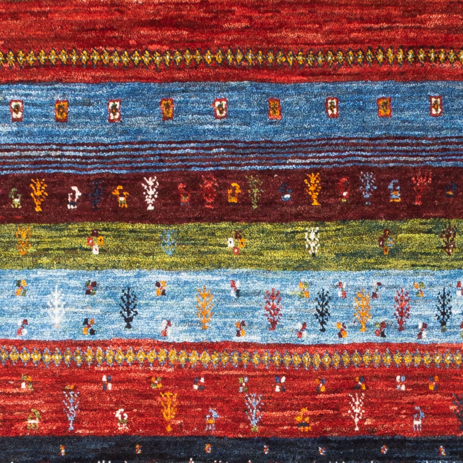 Gabbeh-matta - Loribaft Persian - Kungliga - 156 x 105 cm - flerfärgad