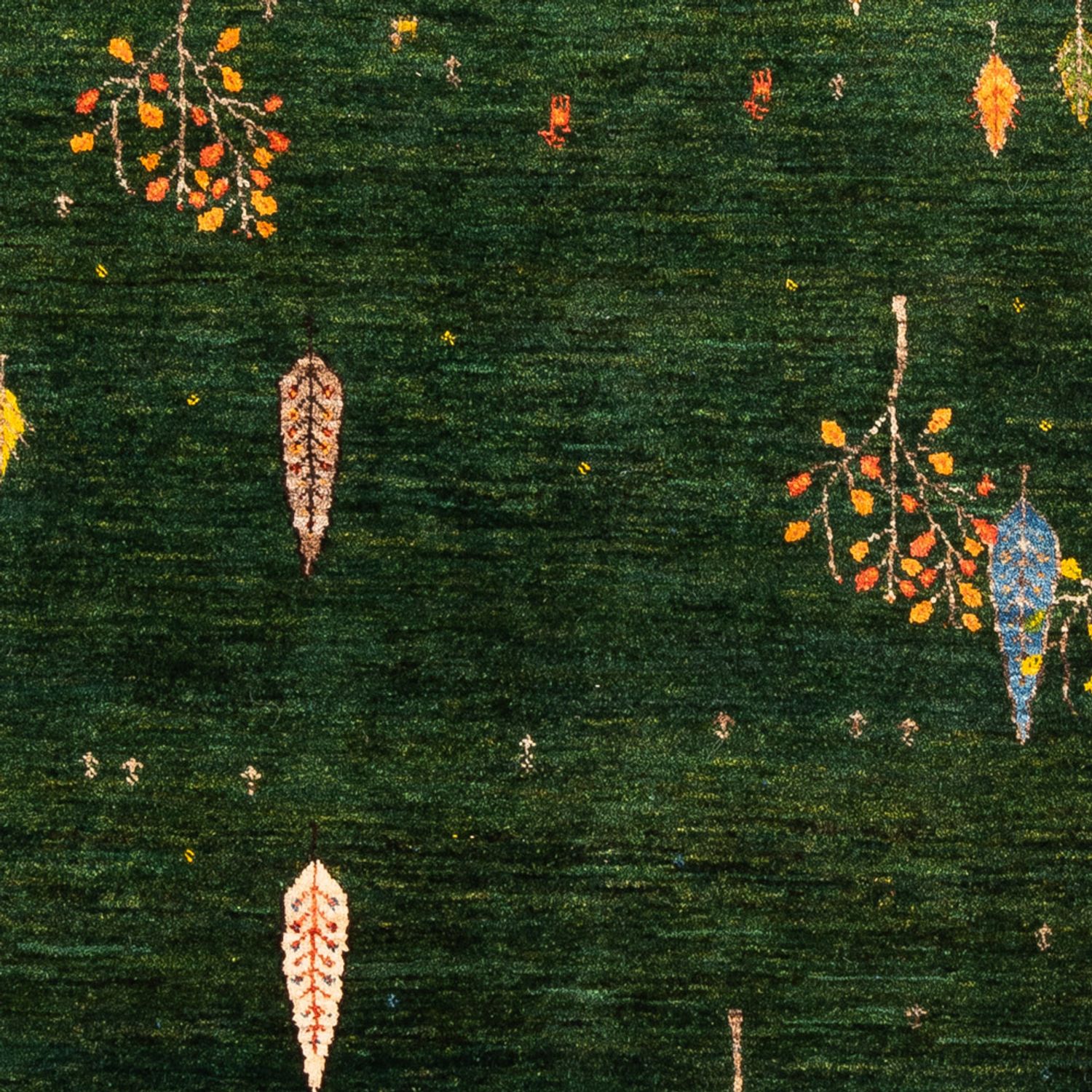 Alfombra Gabbeh - Loribaft Persa - 191 x 143 cm - verde