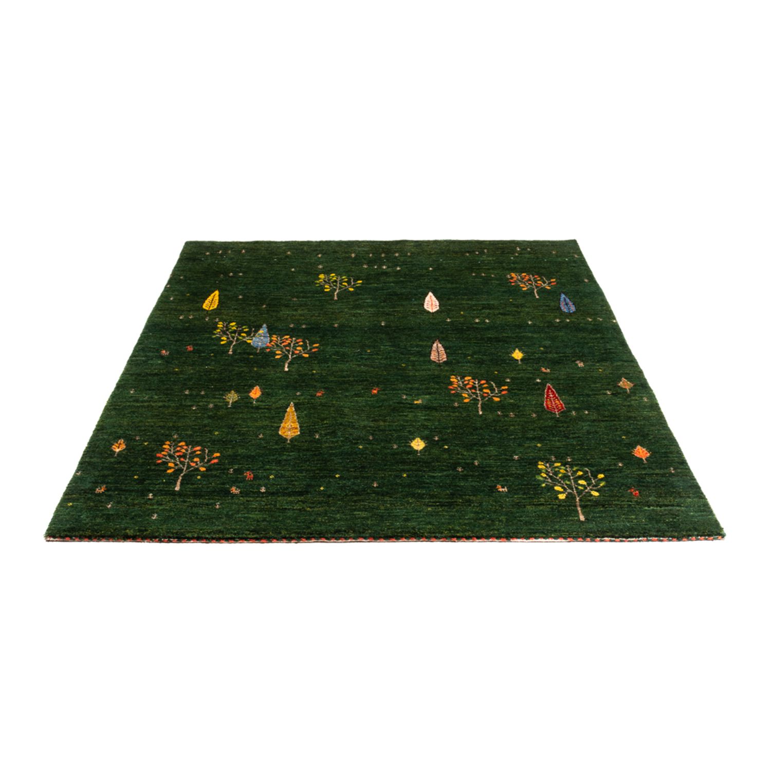 Alfombra Gabbeh - Loribaft Persa - 191 x 143 cm - verde