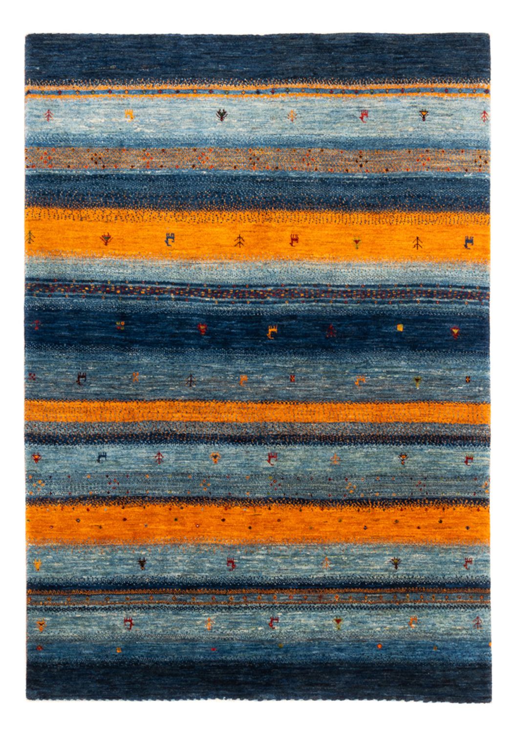 Tapis Gabbeh - Loribaft Persan - Royal - 209 x 144 cm - bleu