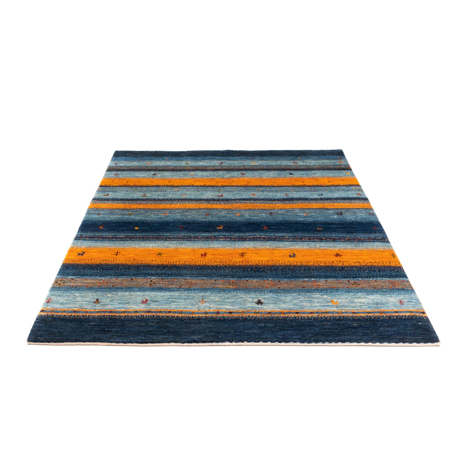 Tapis Gabbeh - Loribaft Persan - Royal - 209 x 144 cm - bleu