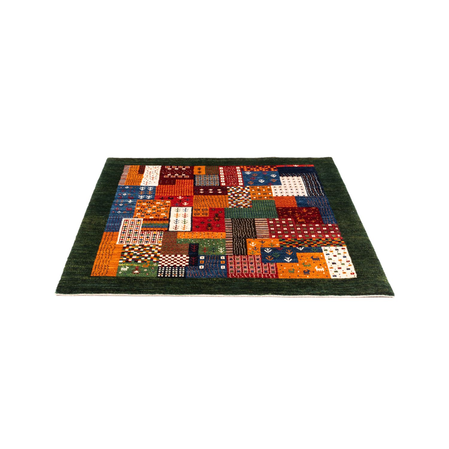 Tapis Gabbeh - Loribaft Persan - Royal - 130 x 122 cm - multicolore