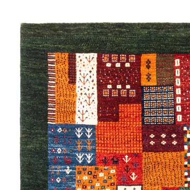 Tapis Gabbeh - Loribaft Persan - Royal - 130 x 122 cm - multicolore