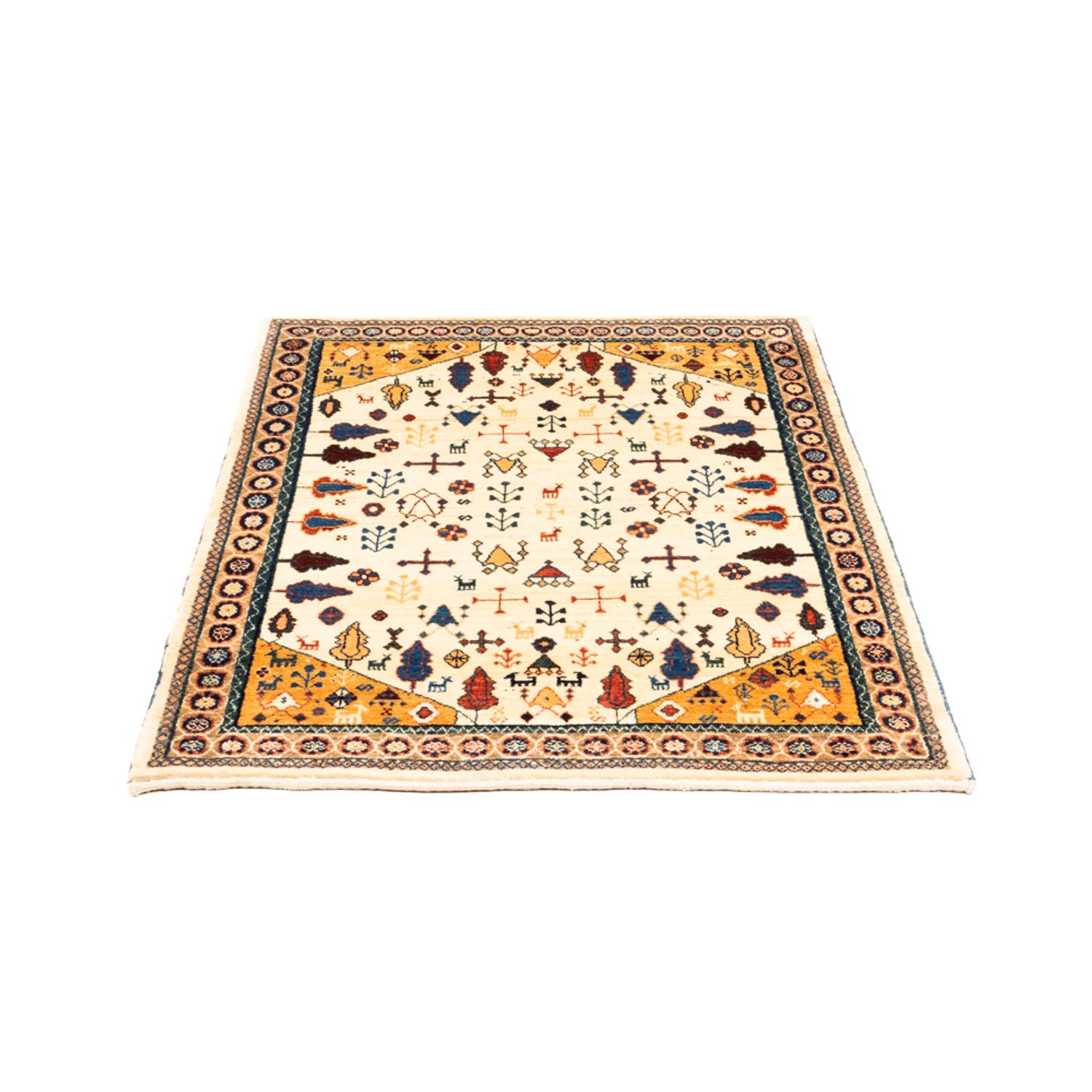 Gabbeh tapijt - Perzisch - 132 x 92 cm - beige