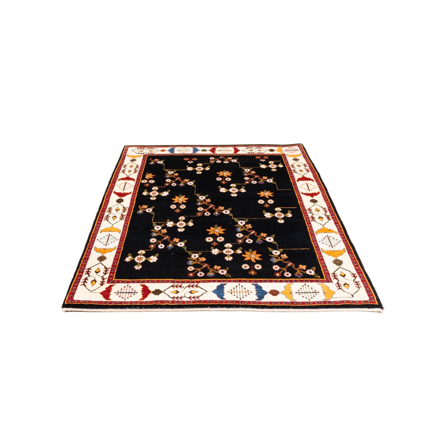 Tapis Gabbeh - Persan - 180 x 122 cm - bleu foncé