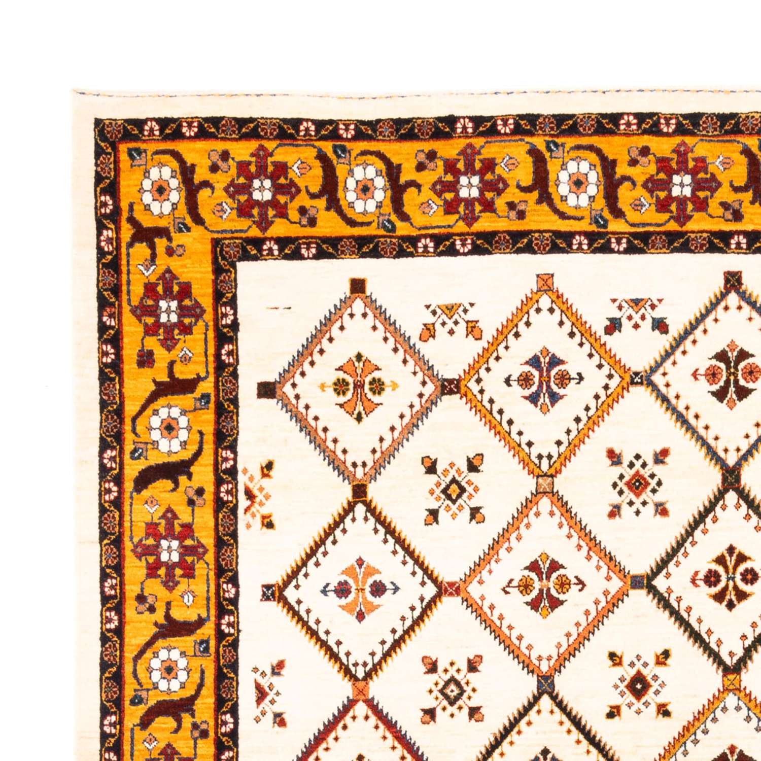 Gabbeh-matta - persisk - 234 x 180 cm - grädde