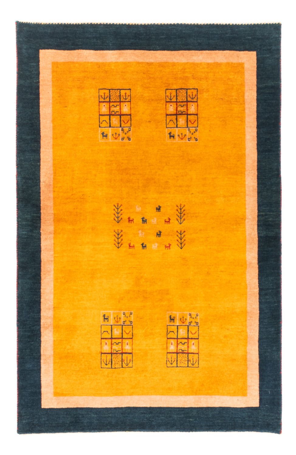 Alfombra Gabbeh - Persa - 155 x 108 cm - oro