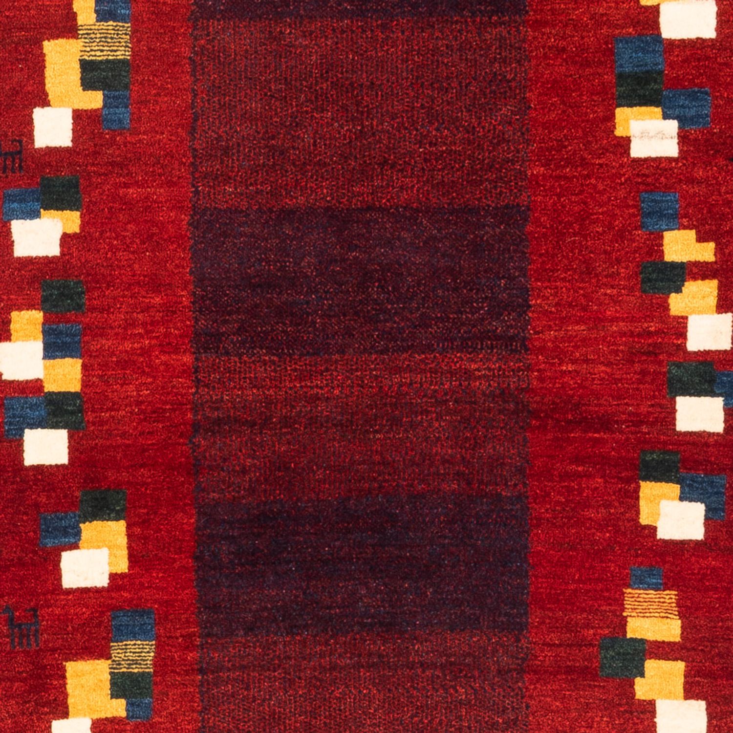 Tapis de couloir Tapis Gabbeh - Persan - 200 x 85 cm - rouge