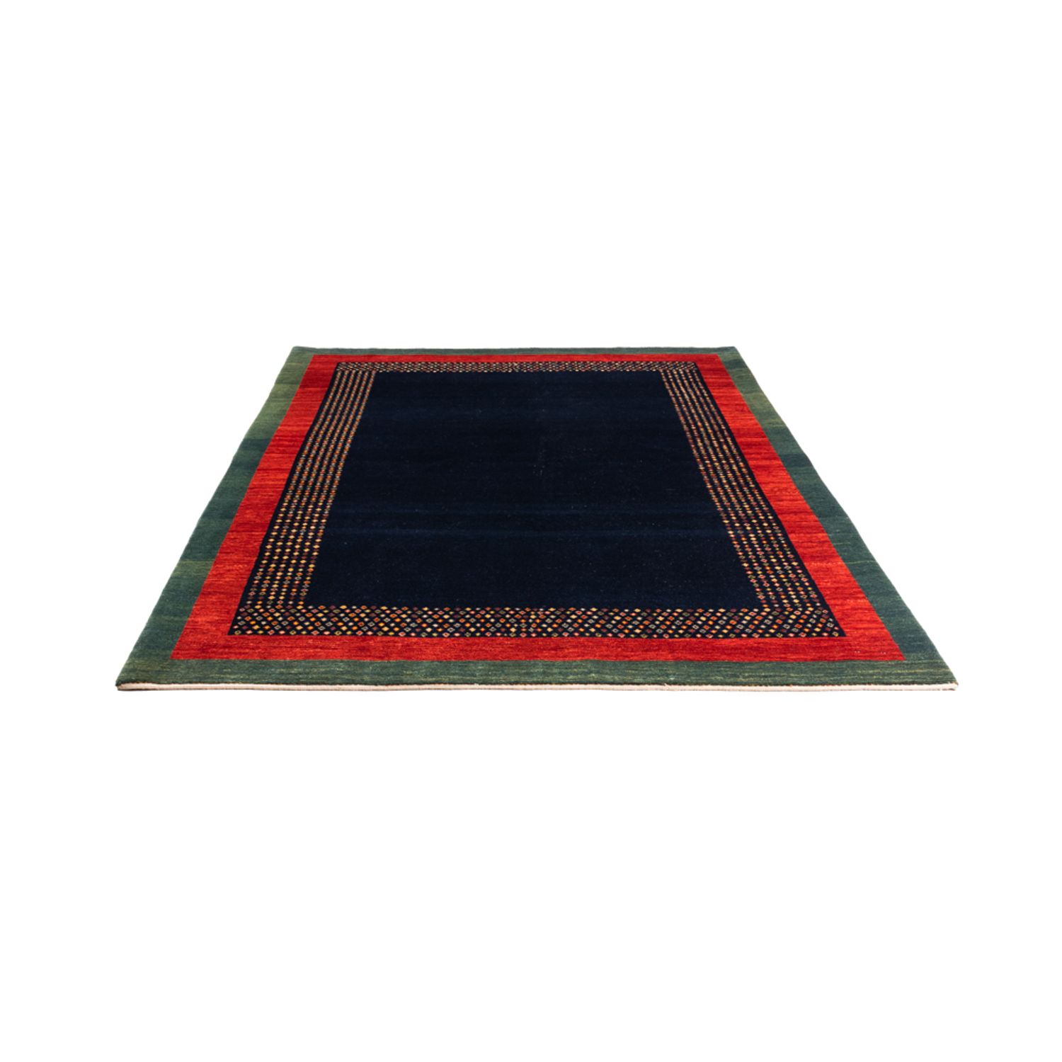 Tapete Gabbeh - Persa - 240 x 175 cm - azul escuro