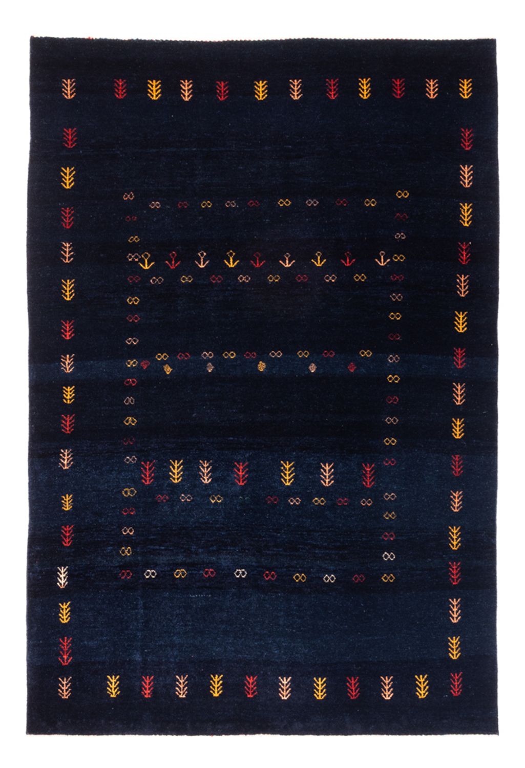 Tapis Gabbeh - Persan - 177 x 125 cm - bleu foncé