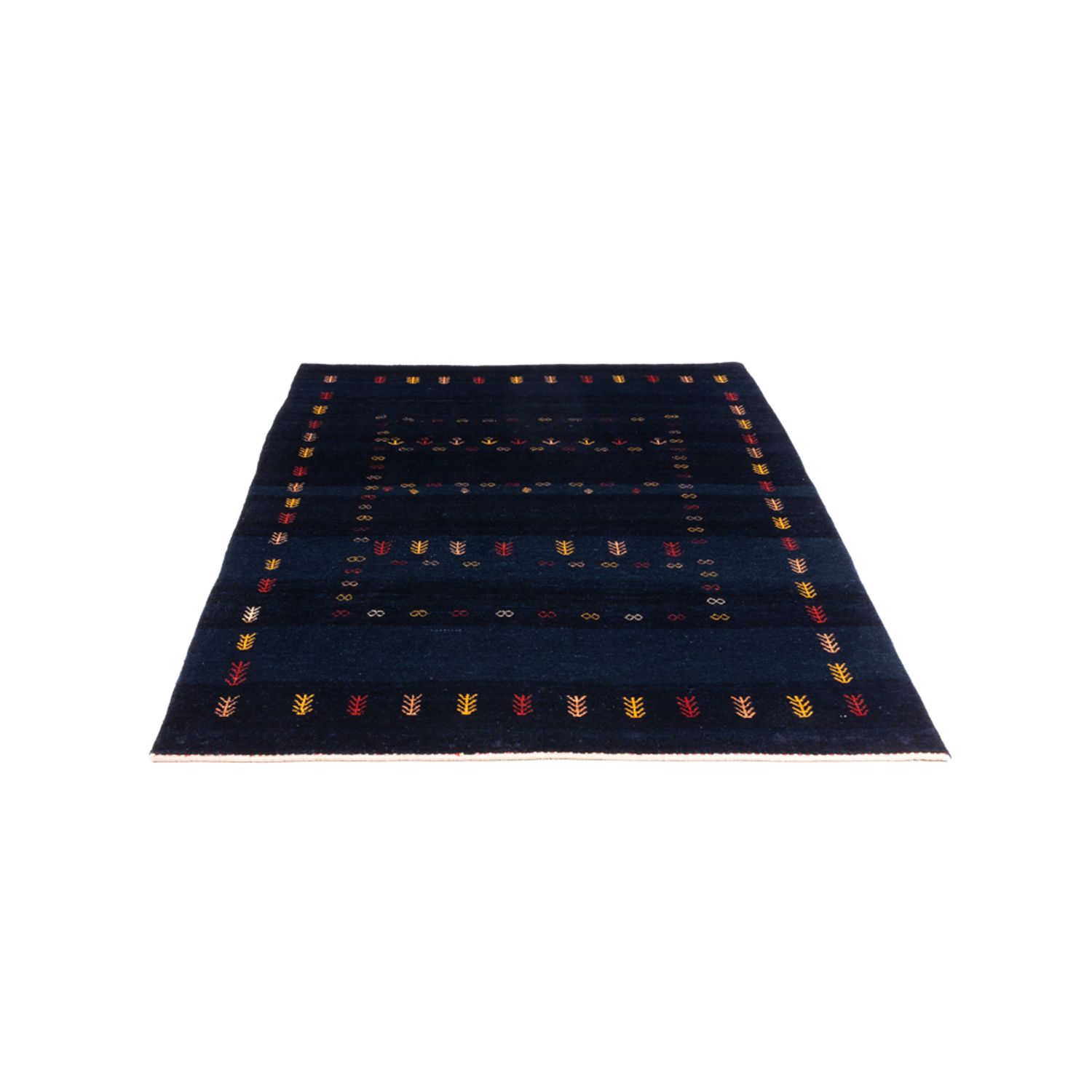 Tapis Gabbeh - Persan - 177 x 125 cm - bleu foncé